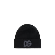 Dolce & Gabbana Black Wool Oves Aries Beanie