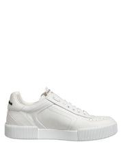 Dolce & Gabbana White Miami Leather Low Top Men Sneakers Shoes