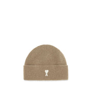 Ami Paris Beige Wool Oves Aries Beanie for Men