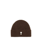 Ami Paris Brown Wool Oves Aries Beanie