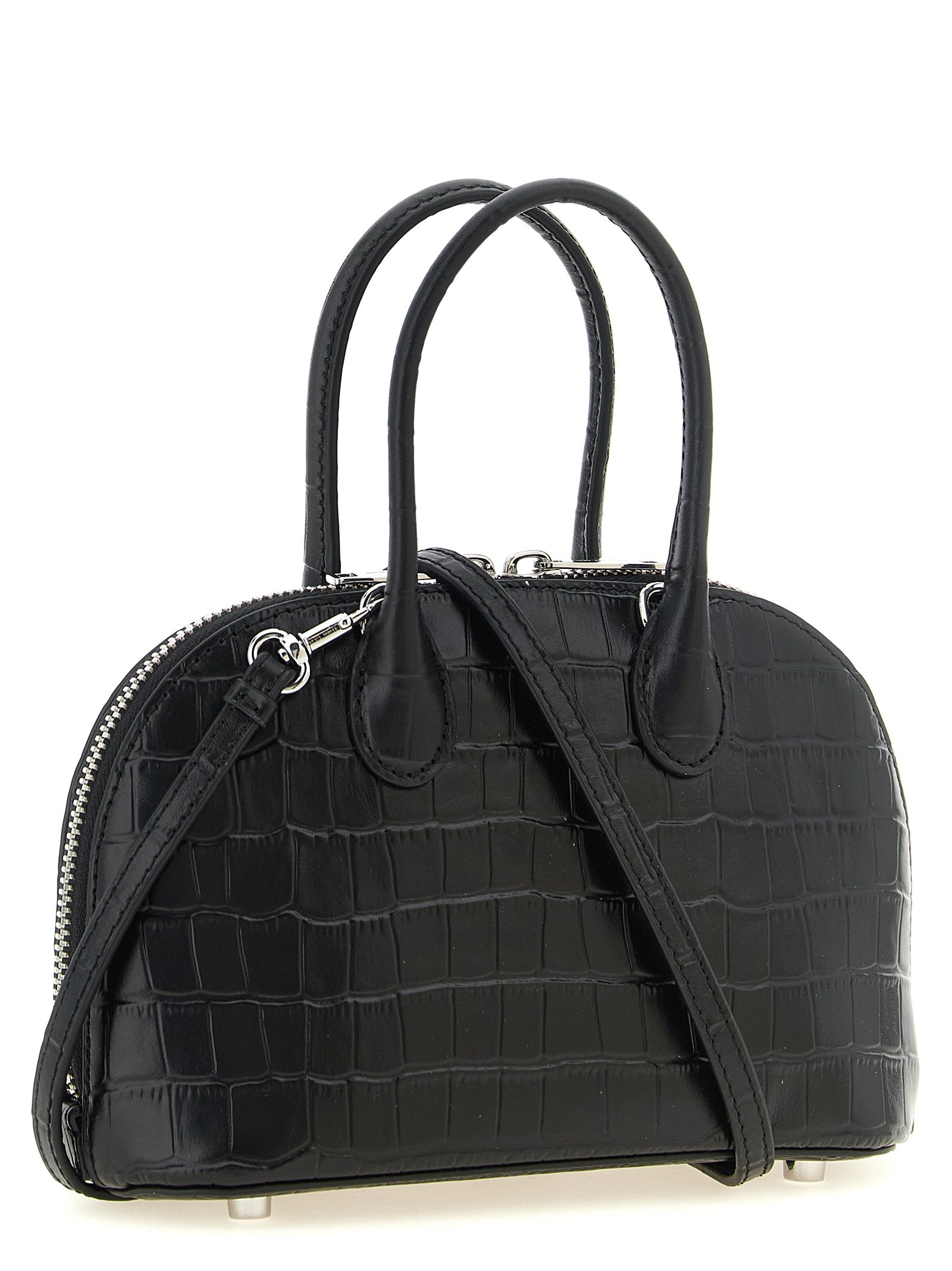 Self-Portrait Black Cowhide Handbag for Women