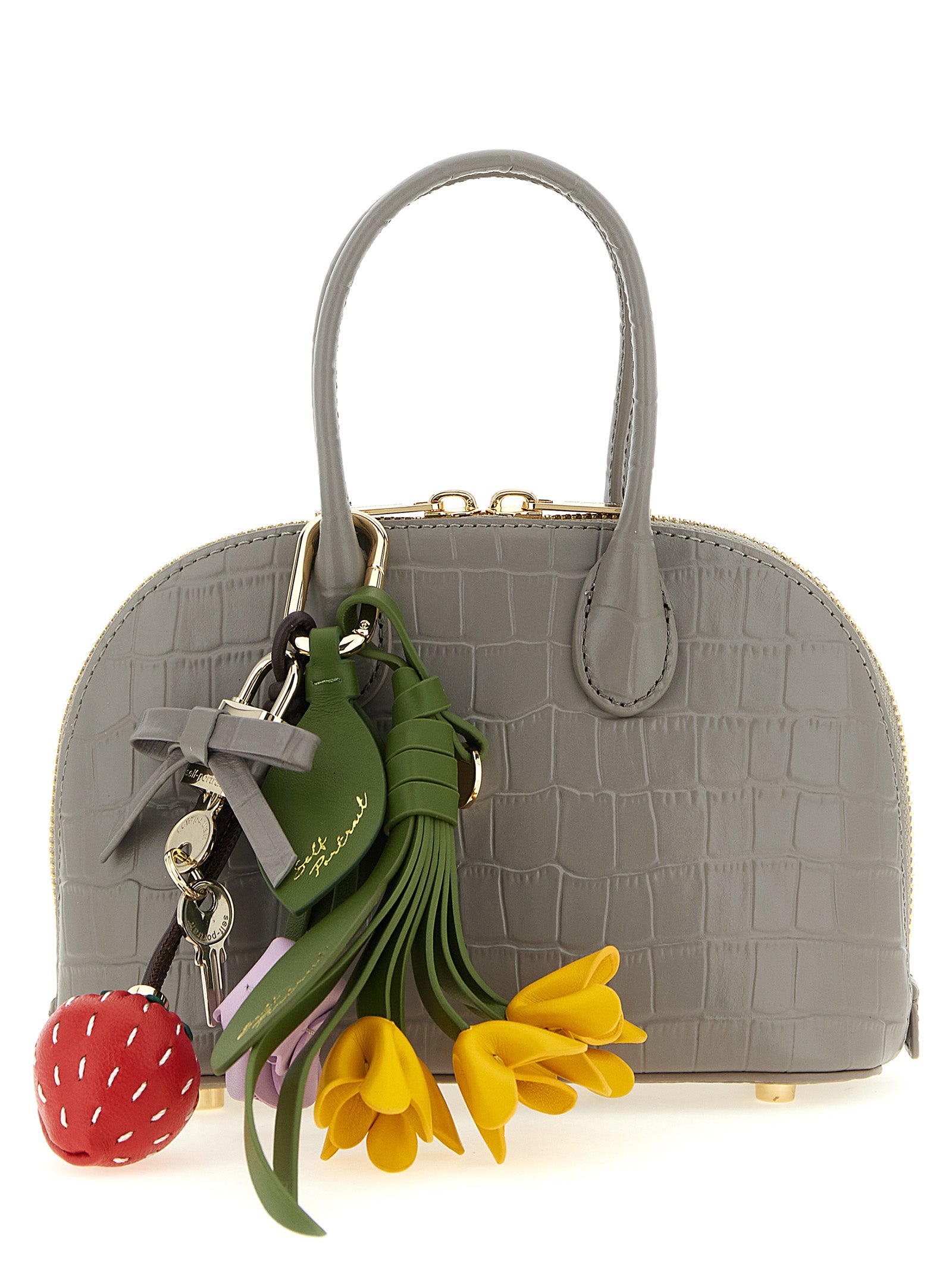 Self-Portrait Gray Cowhide Handbag for Women