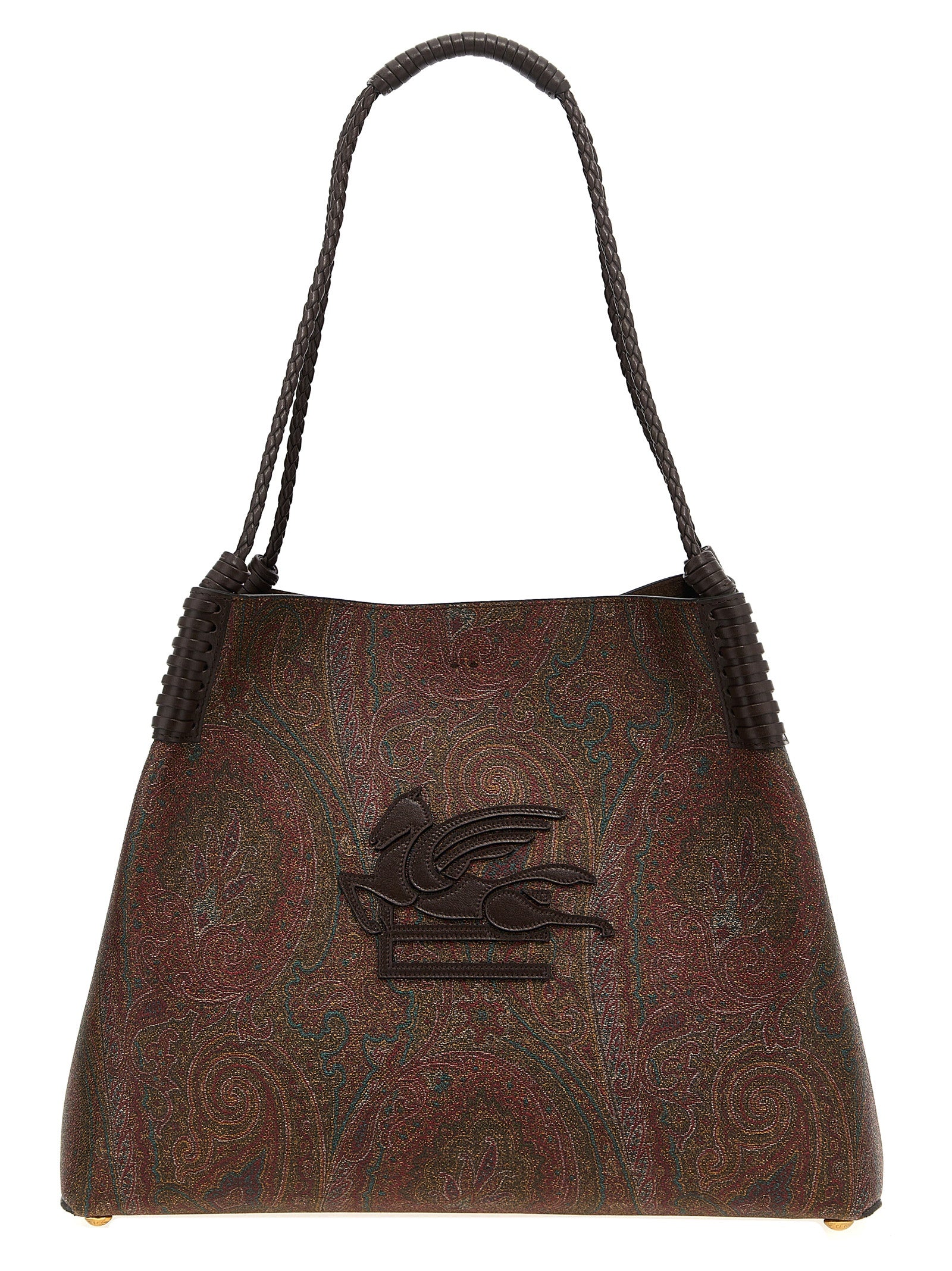 Etro Brown Cotton Tote Bag for Women