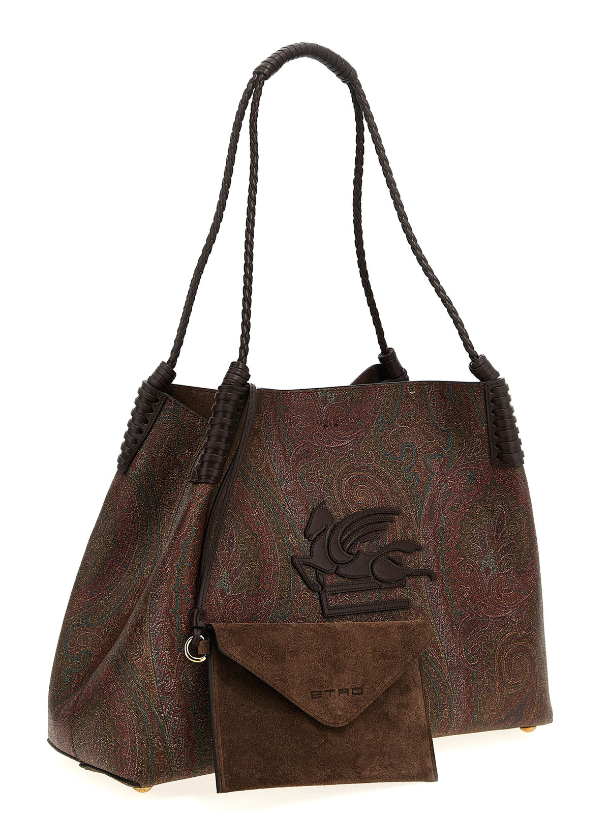 Etro Brown Cotton Tote Bag for Women