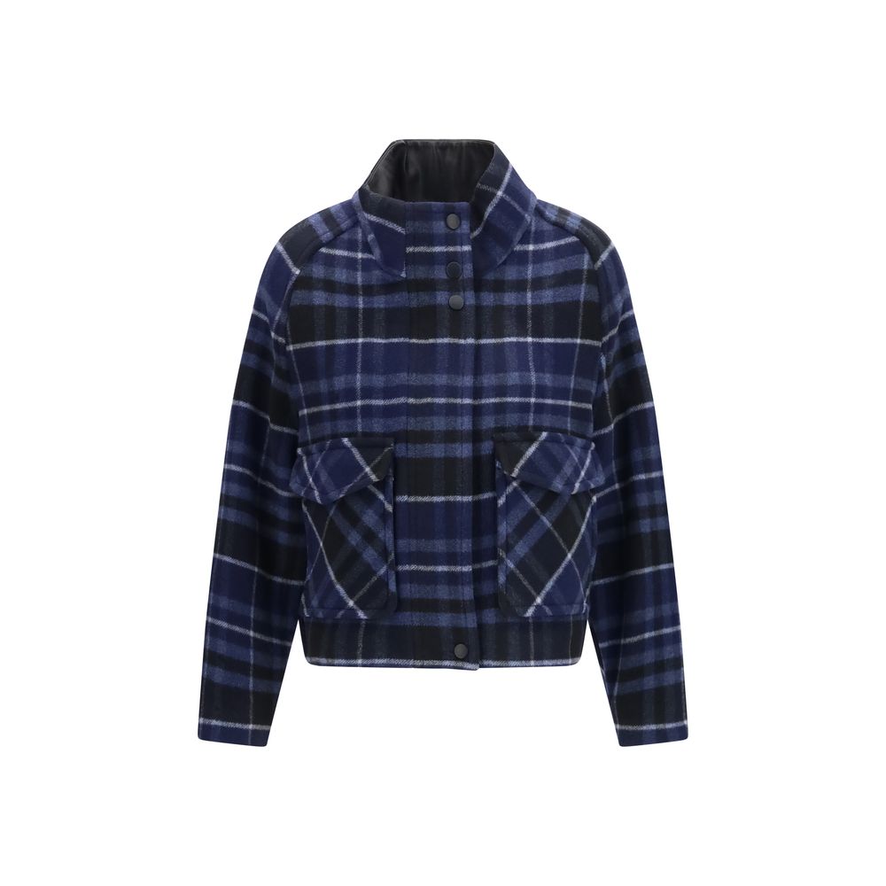 PINKO Blue Wool Oves Aries Shell Jacket for Women