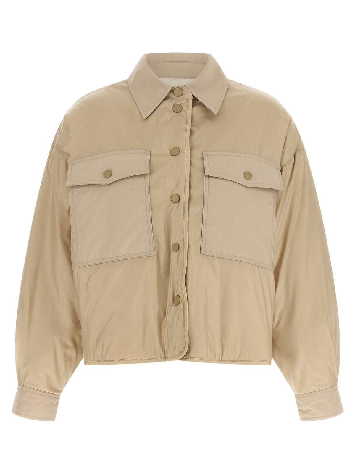 Max Mara Beige Polyester Full-Length Jacket for Women