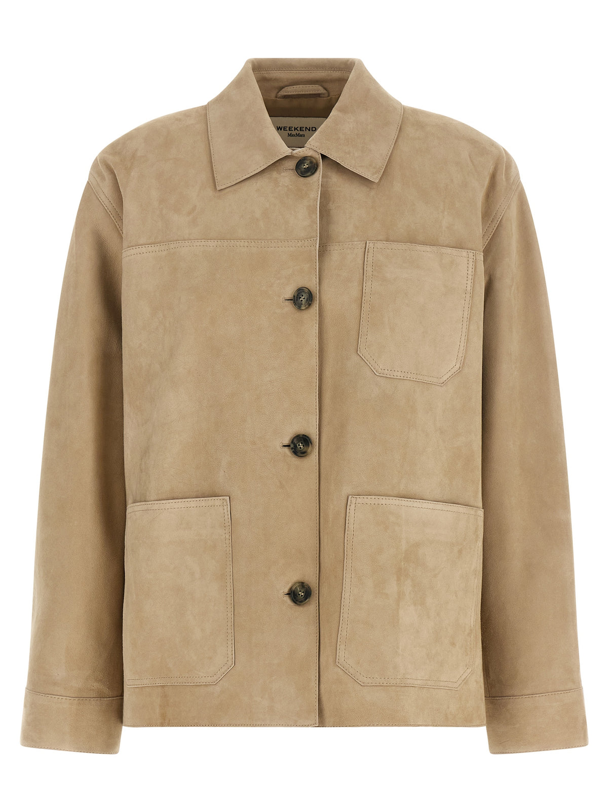 Max Mara Beige Lamb Leather Leather Jacket for Women