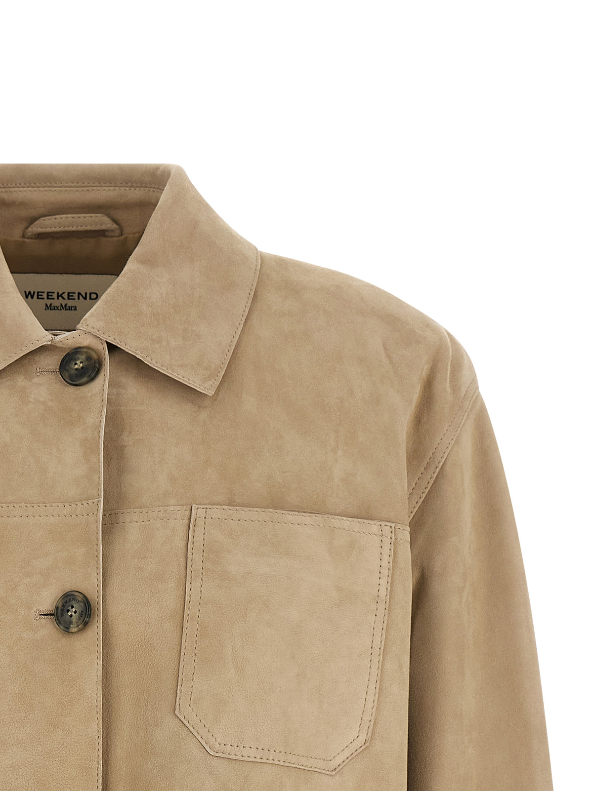 Max Mara Beige Lamb Leather Leather Jacket for Women