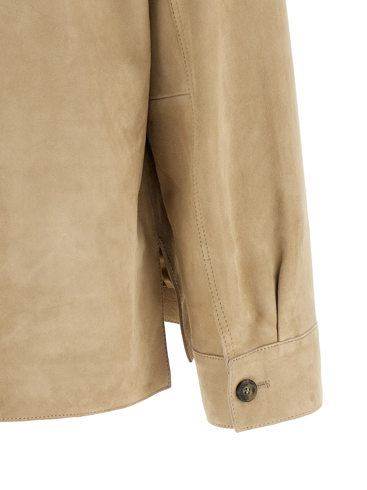 Max Mara Beige Lamb Leather Leather Jacket for Women