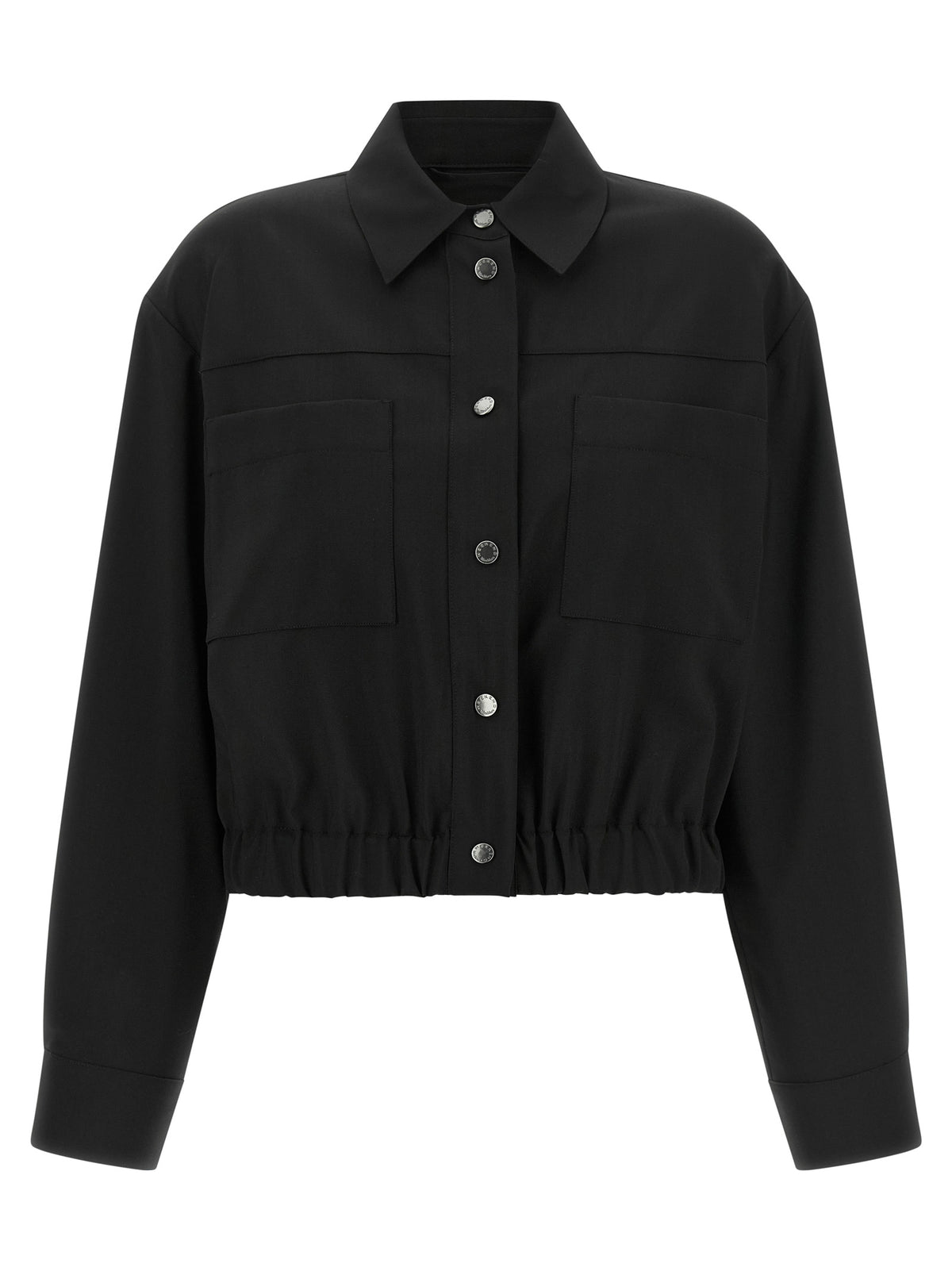 Max Mara Black Wool Full-Length Jacket for Women