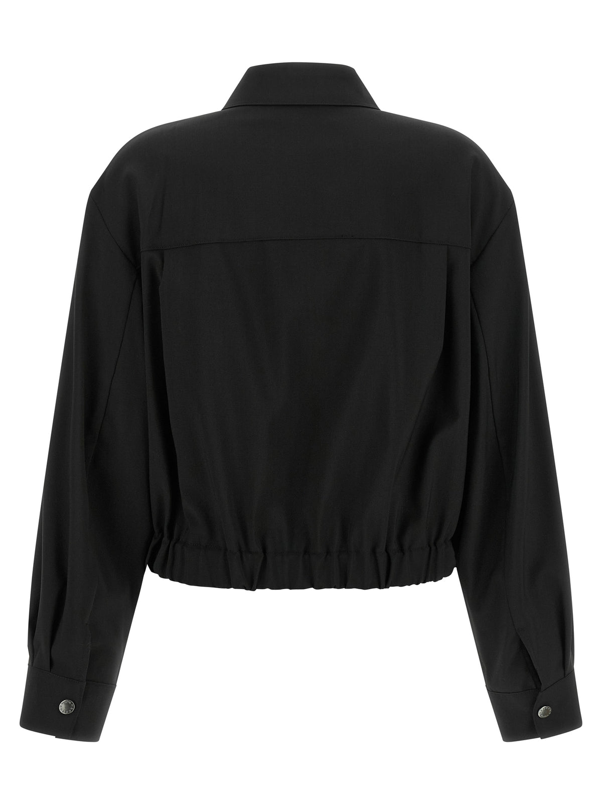 Max Mara Black Wool Full-Length Jacket for Women