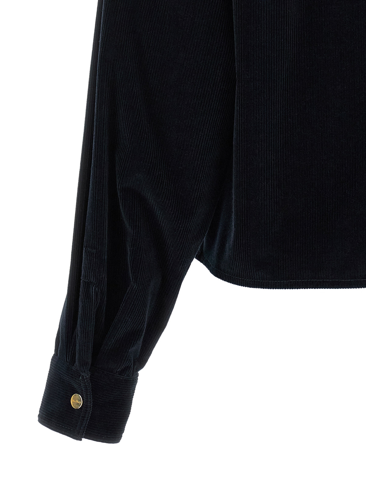 Max Mara Blue Cotton Full-Length Jacket for Women