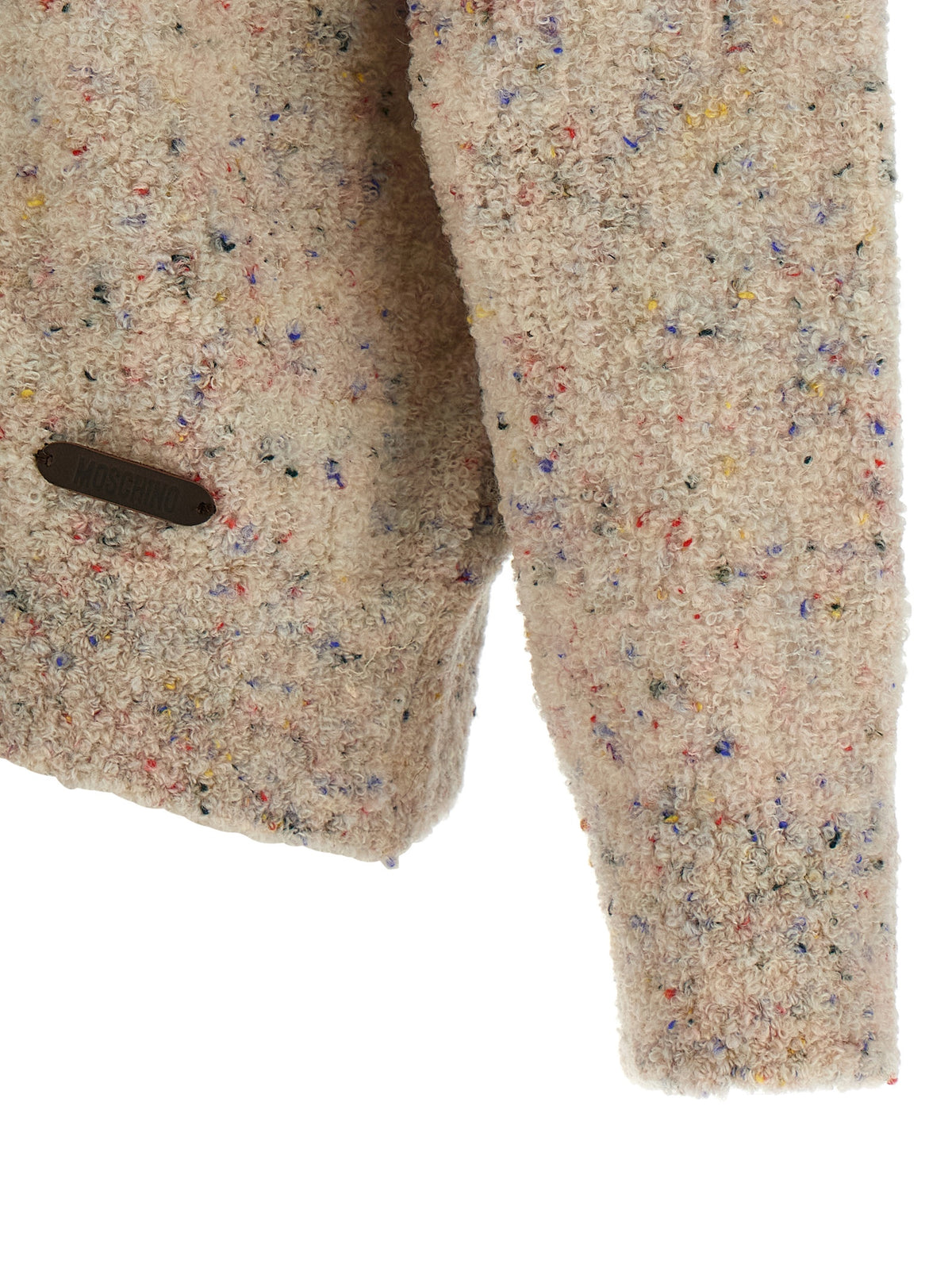 Moschino Beige Virgin Wool Cardigan for Women