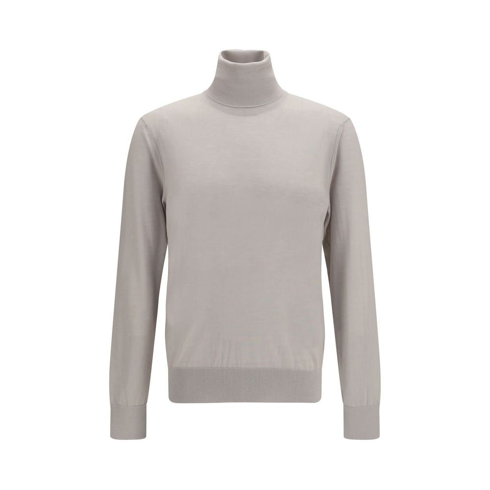 Dolce & Gabbana Beige Cashmere Turtleneck for Men