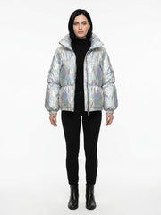 Dolce & Gabbana Silver Polyamide Shell Jacket