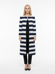 Dolce & Gabbana Navy Blue Viscose Coat