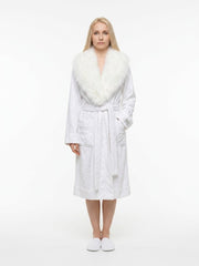 Dolce & Gabbana White Cotton Coat