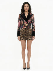 Dolce & Gabbana Multicolor Elastane Blazer
