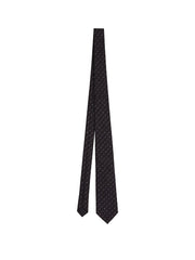 Givenchy Black And White Silk Tie