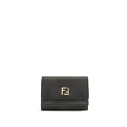 Fendi Black Calf Leather Bos Taurus Wallet