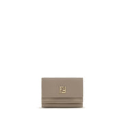 Fendi Beige Calf Leather Bos Taurus Wallet for Women