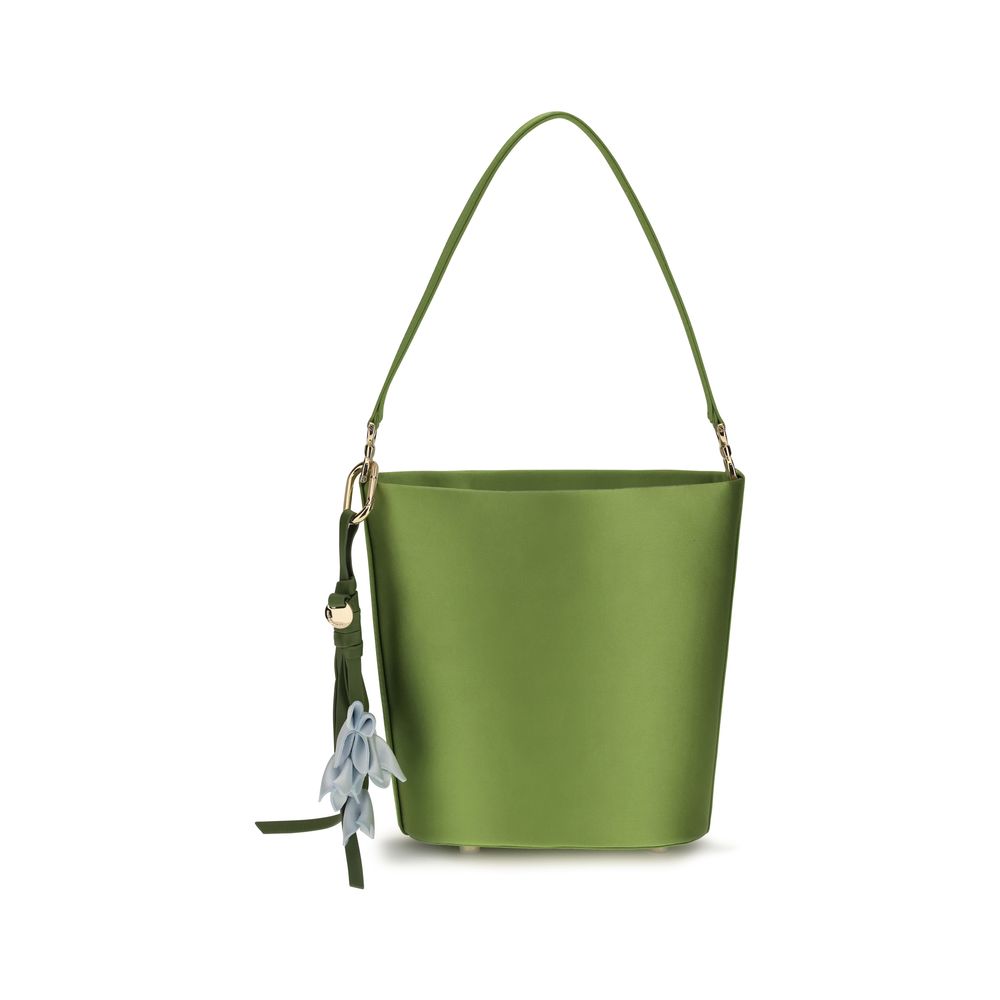Self-Portrait Bicolor Polyester Backet Bag for Women