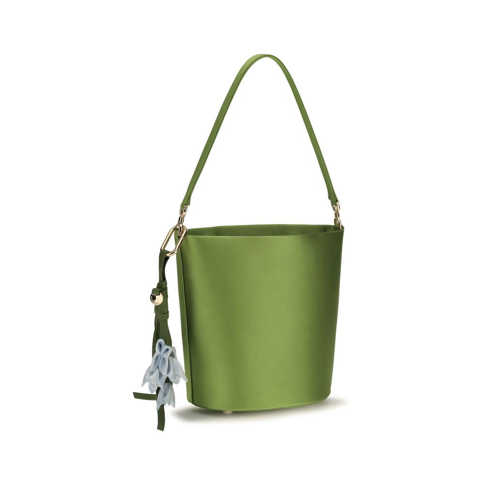 Self-Portrait Bicolor Polyester Backet Bag for Women