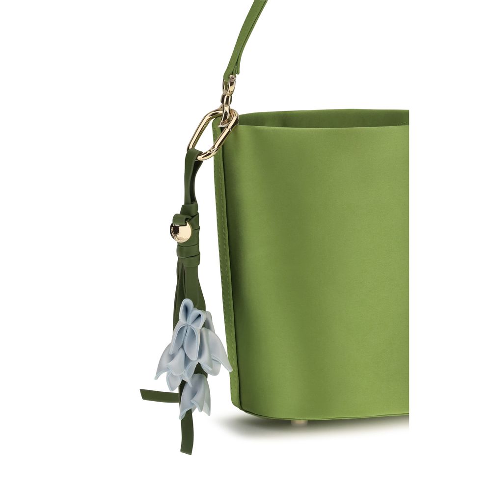 Self-Portrait Bicolor Polyester Backet Bag for Women