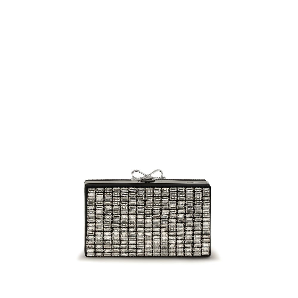 Self-Portrait Silver Glass Clutch Bag for Women