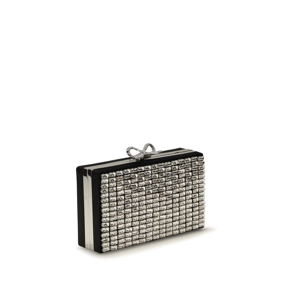 Self-Portrait Silver Glass Clutch Bag for Women