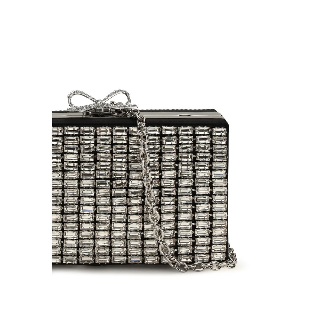Self-Portrait Silver Glass Clutch Bag for Women
