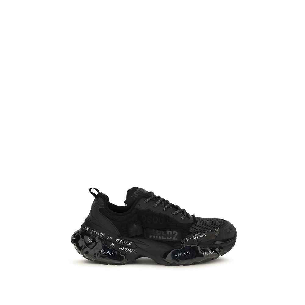 Dsquared² Black Polyester Athletic Sneakers for Men