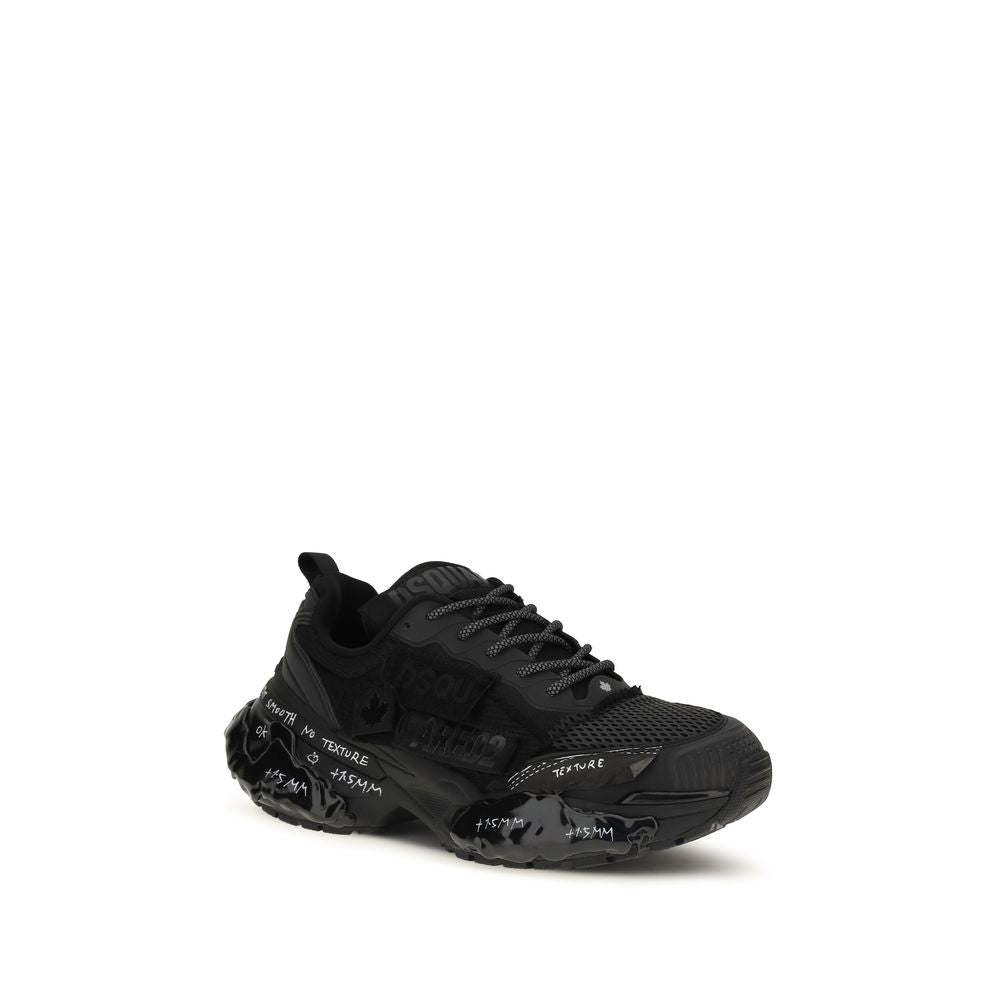 Dsquared² Black Polyester Athletic Sneakers for Men