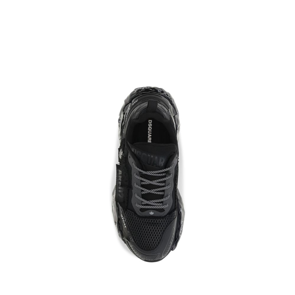 Dsquared² Black Polyester Athletic Sneakers for Men