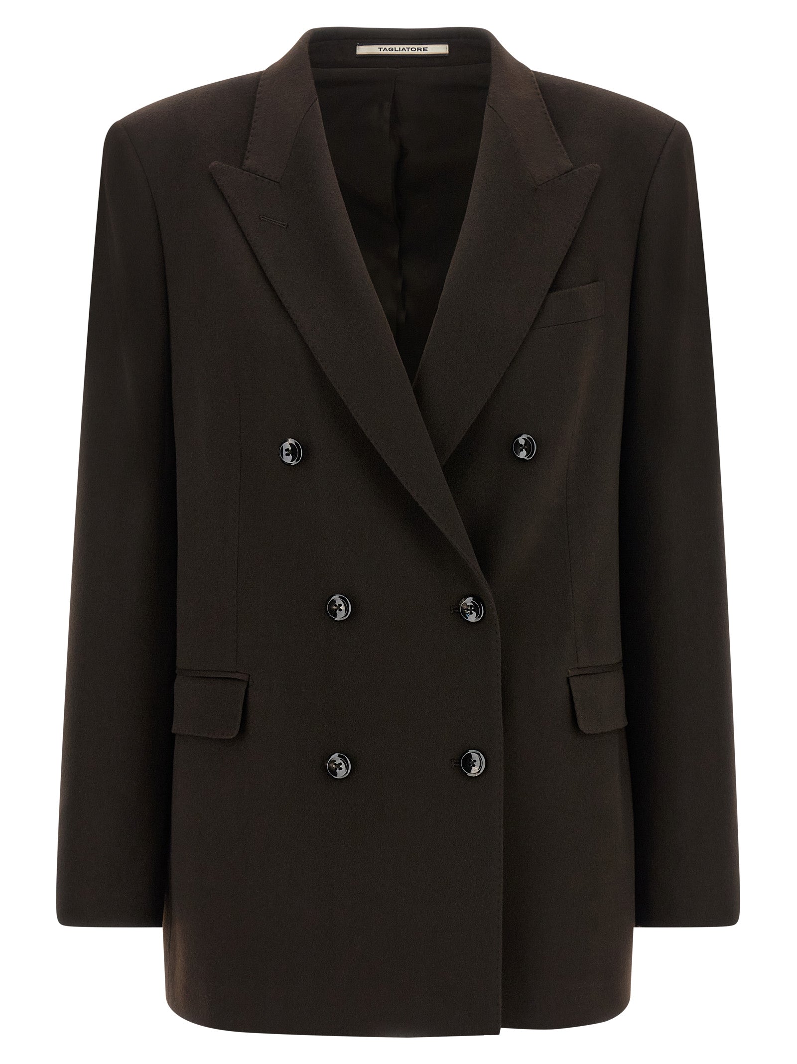 Tagliatore Brown Cashmere Blazer for Women