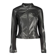 Guess Jeans Black Polyurethane Women's Jacket