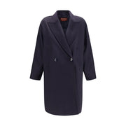 Max Mara Blue Wool Oves Aries Coat