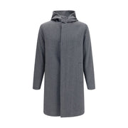 Lardini Gray Wool Oves Aries Coat
