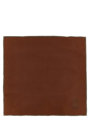 Brunello Cucinelli Brown Silk Scarf