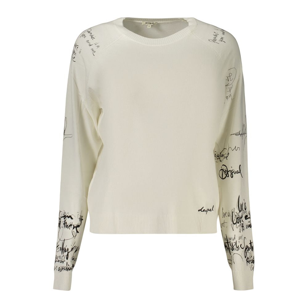 Desigual White Viscose Sweatshirt