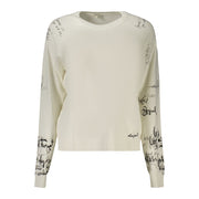 Desigual White Viscose Sweatshirt