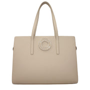 Karl Lagerfeld Beige Leather Shoulder Bag