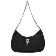 Karl Lagerfeld Black Fabric Shoulder Bag