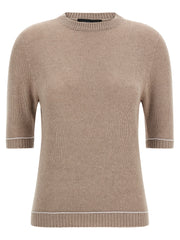 Fabiana Filippi Beige Virgin Wool Cardigan
