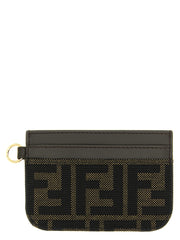 Fendi Brown Polyester Cardholder for Women