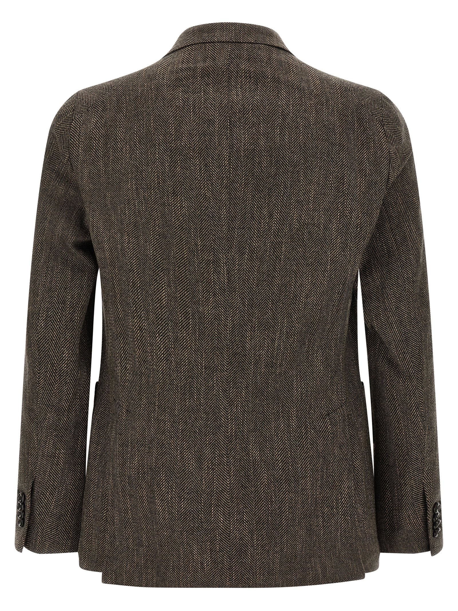 Tagliatore Brown Virgin Wool Blazer for Men