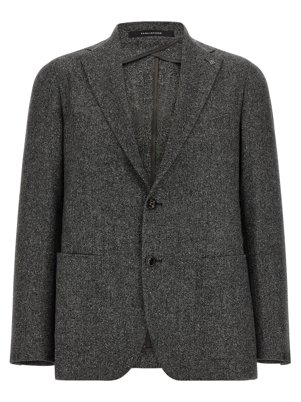 Tagliatore Gray Virgin Wool Blazer for Men