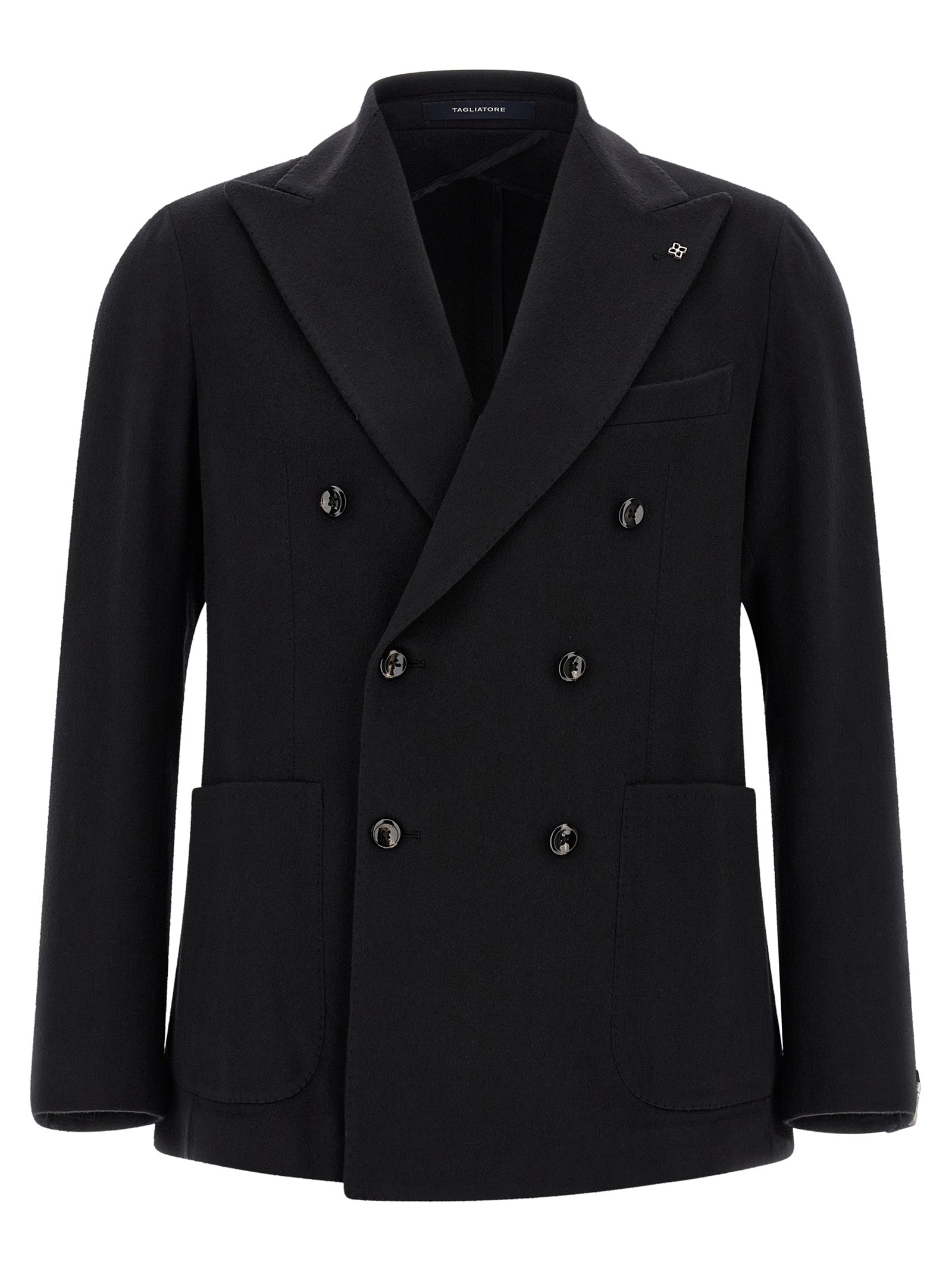 Tagliatore Black Cashmere Blazer for Men