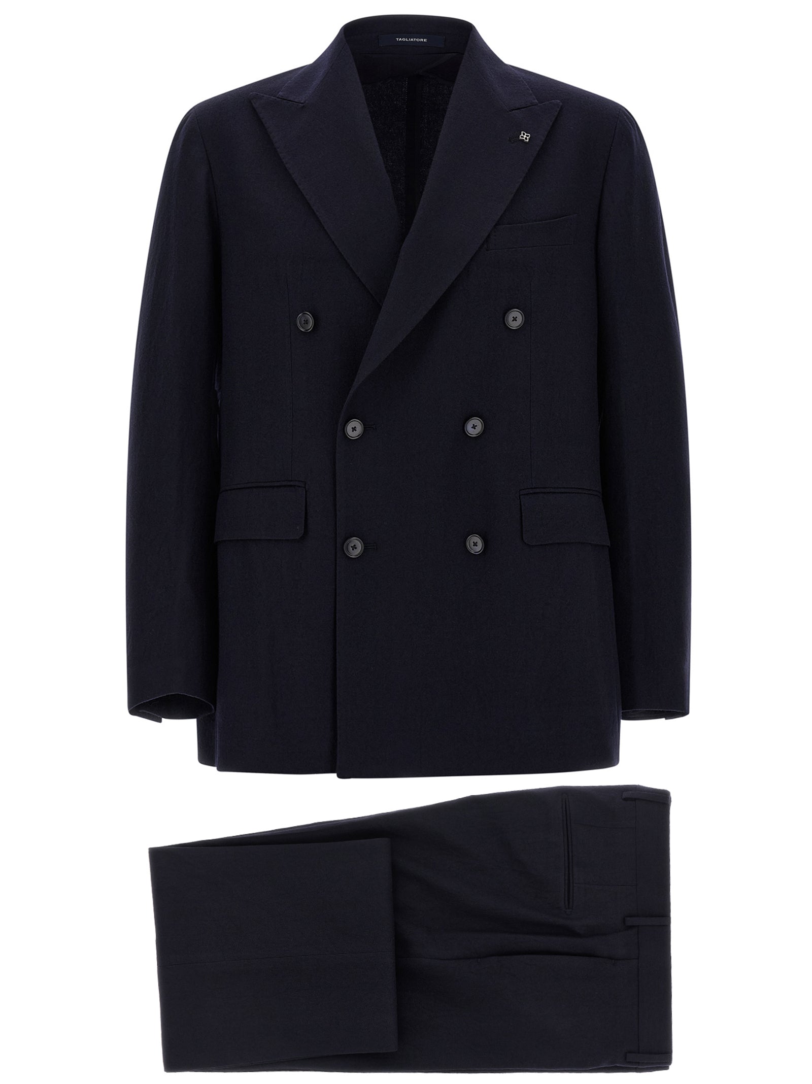 Tagliatore Blue Virgin Wool Two-Piece Suit for Men