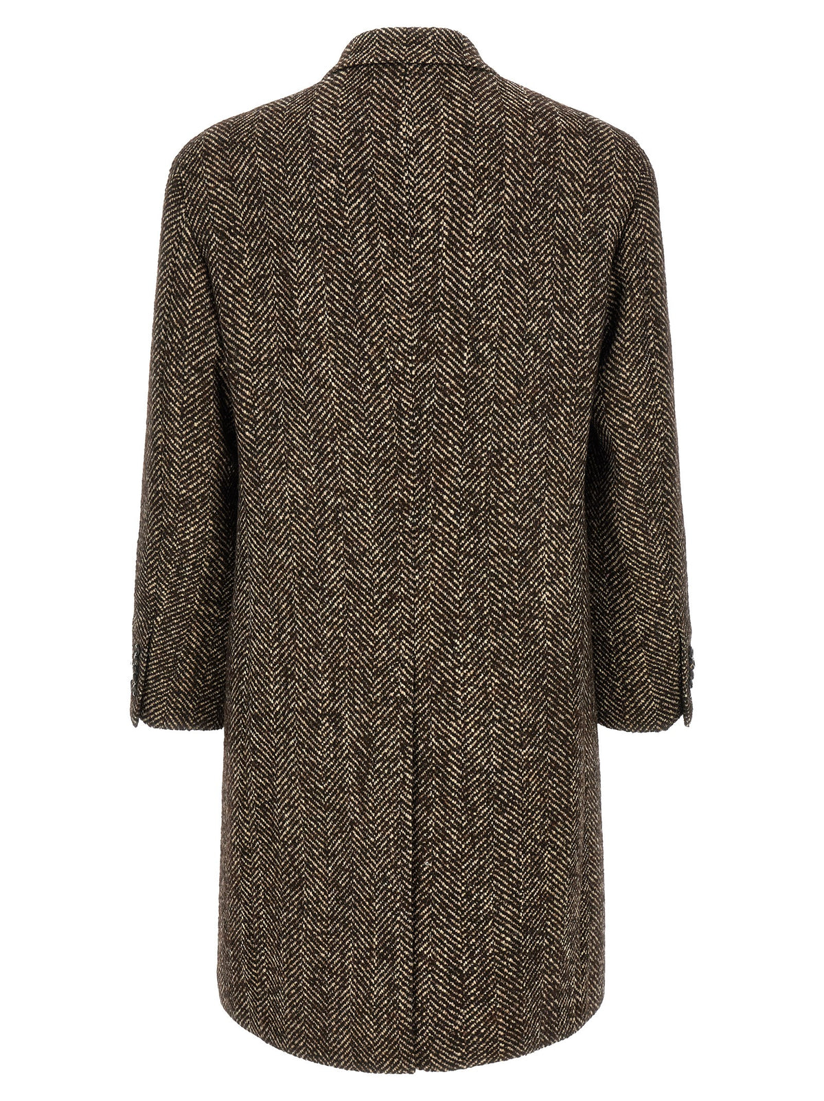 Tagliatore Brown Wool Coat
